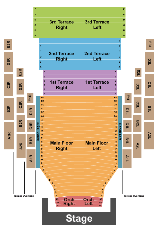 Clowes Memorial Hall Mrs. Doubtfire Seating Chart